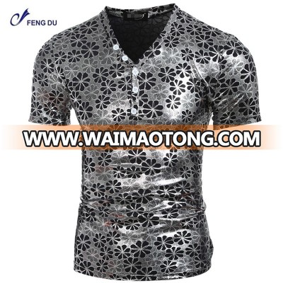 custom made dance wear sexy slim fit t shirt for men